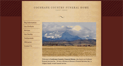 Desktop Screenshot of cochranecountryfuneral.com